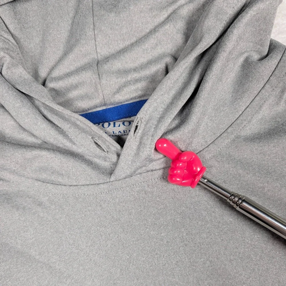 Polo Sport Ralph Lauren‎ Hoodie Mens L Blue Grey Colorblock Performance Pullover